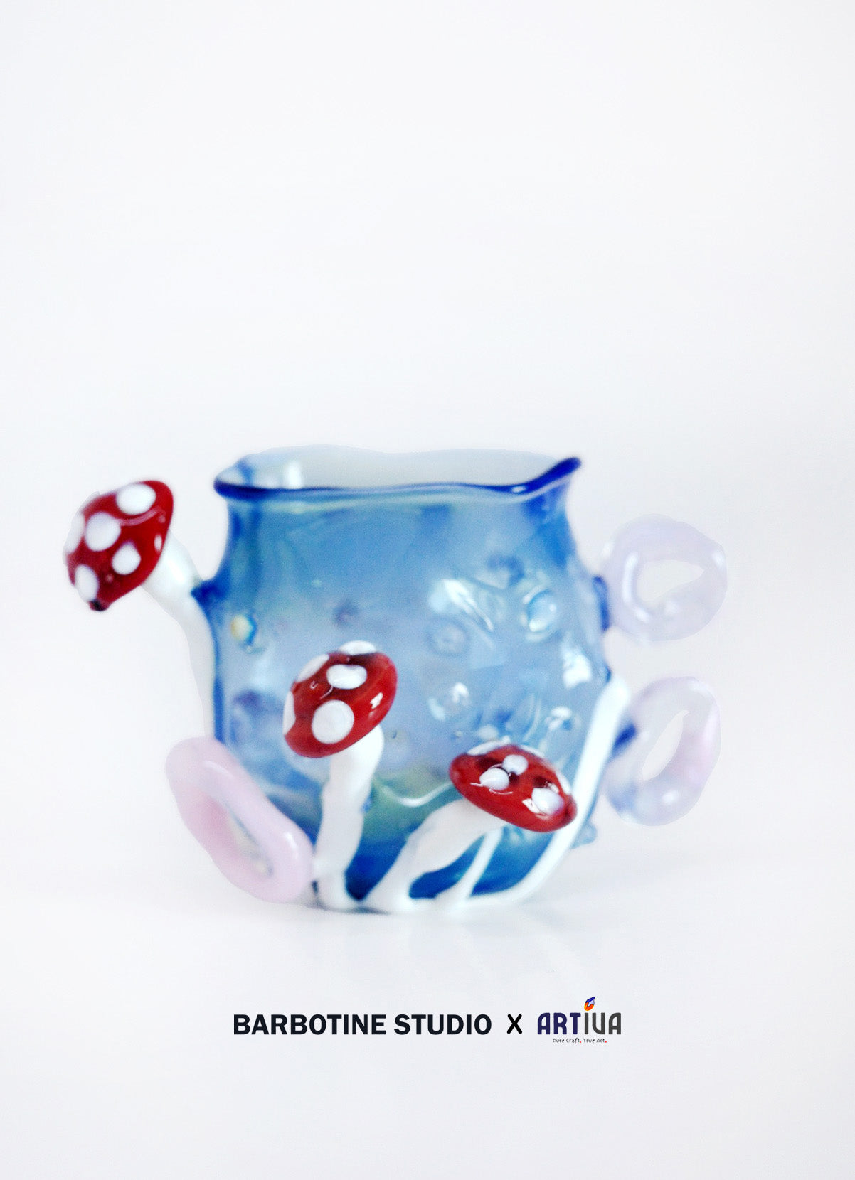 Tasse en verre artisanale - Champignon