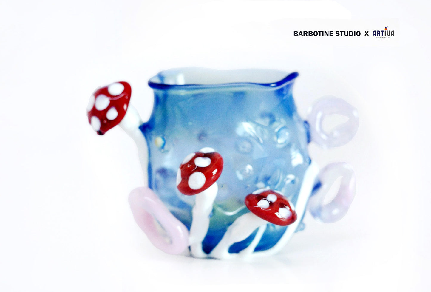 Tasse en verre artisanale - Champignon