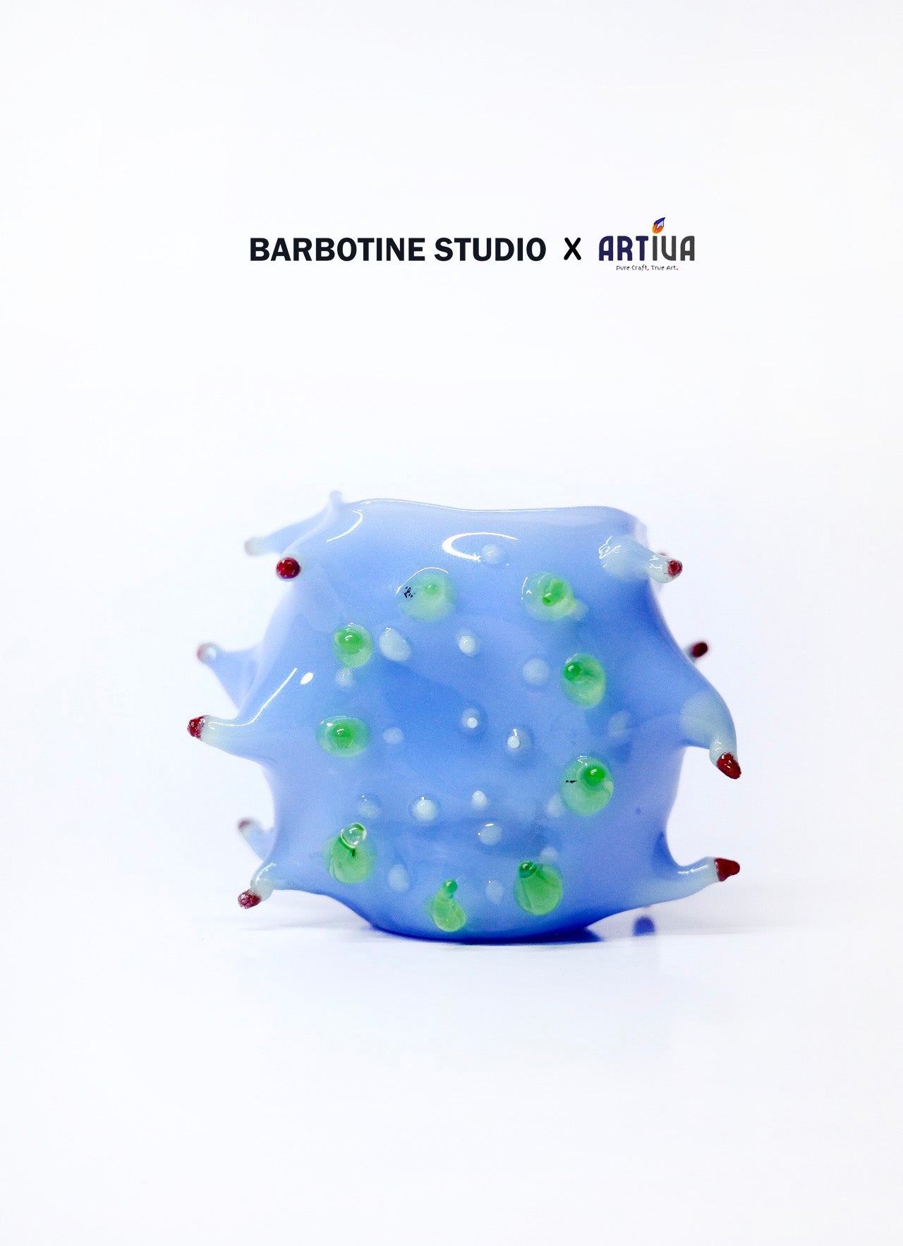 Tasse en verre artisanale - Bleu