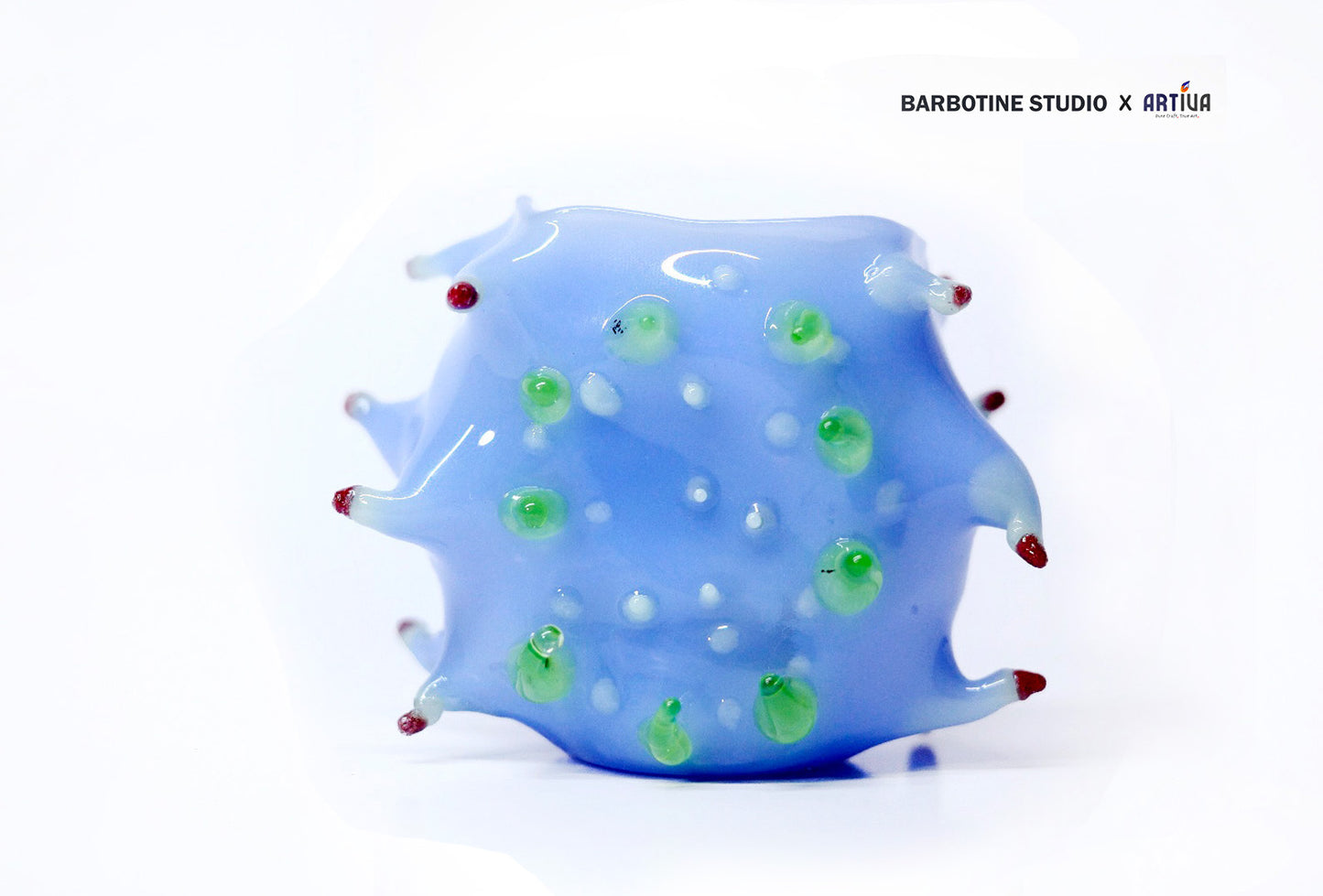 Tasse en verre artisanale - Bleu