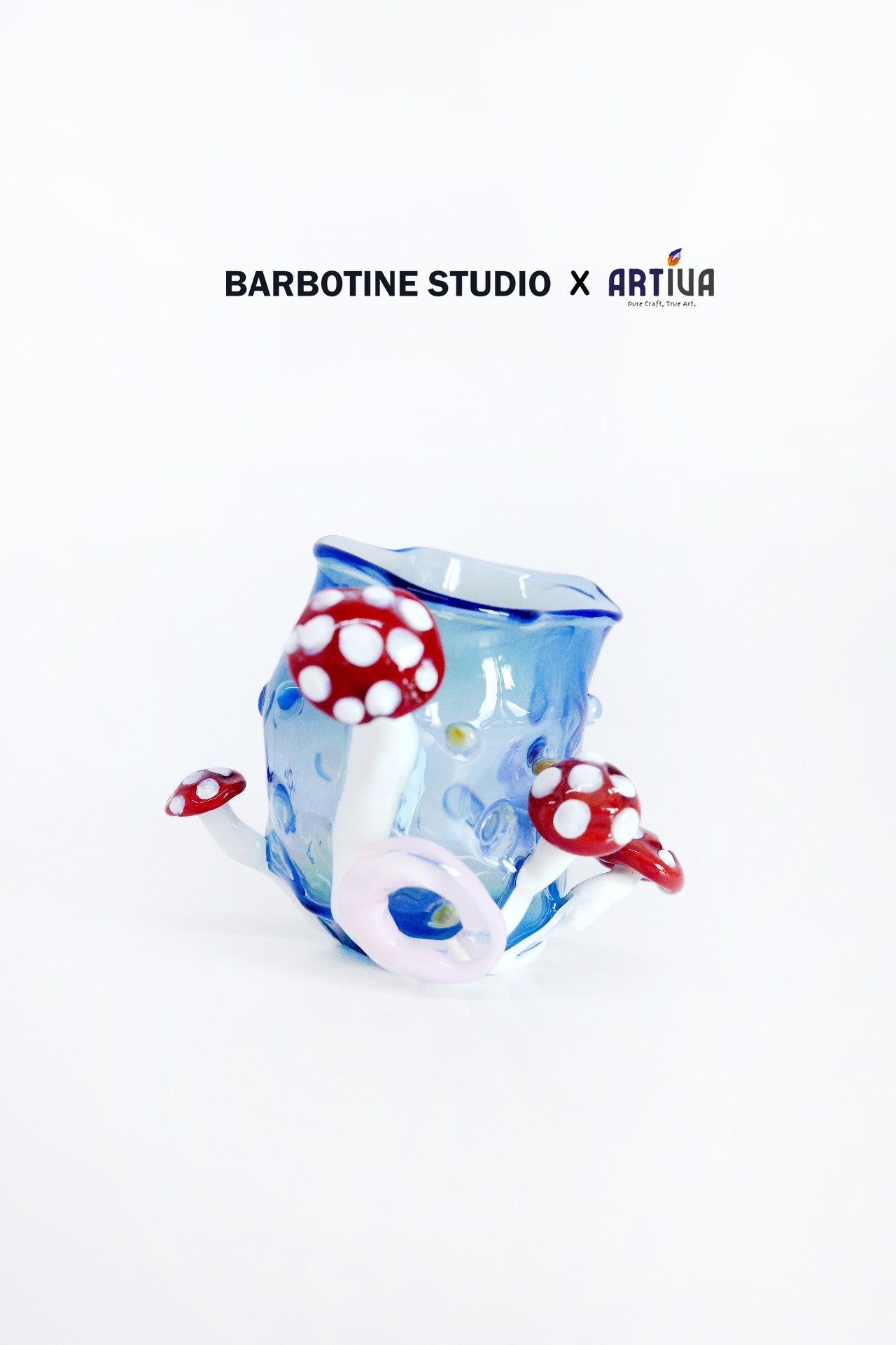 Tasse en verre artisanale - Champignon