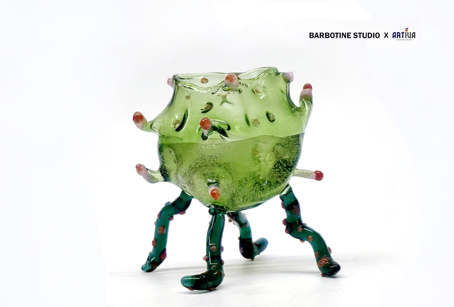 Gobelet en verre artisanale - Vert