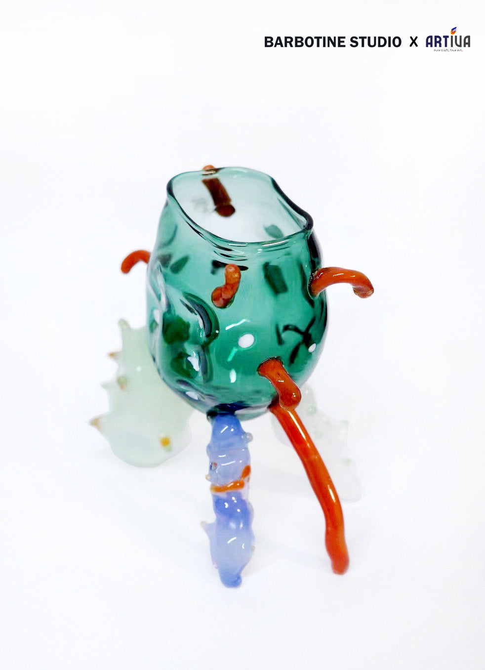 Coupe en verre artisanale - Vert