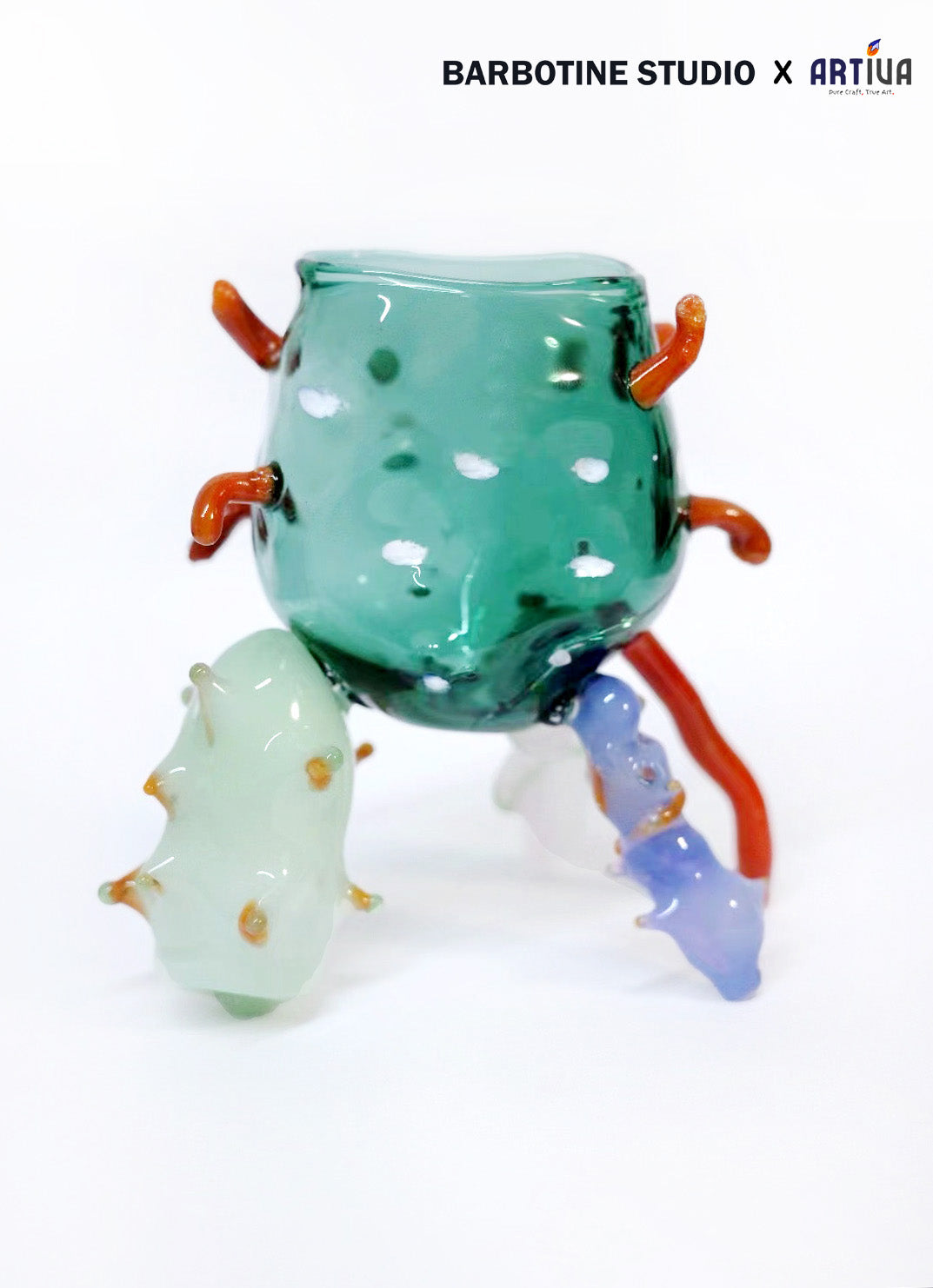 Coupe en verre artisanale - Vert