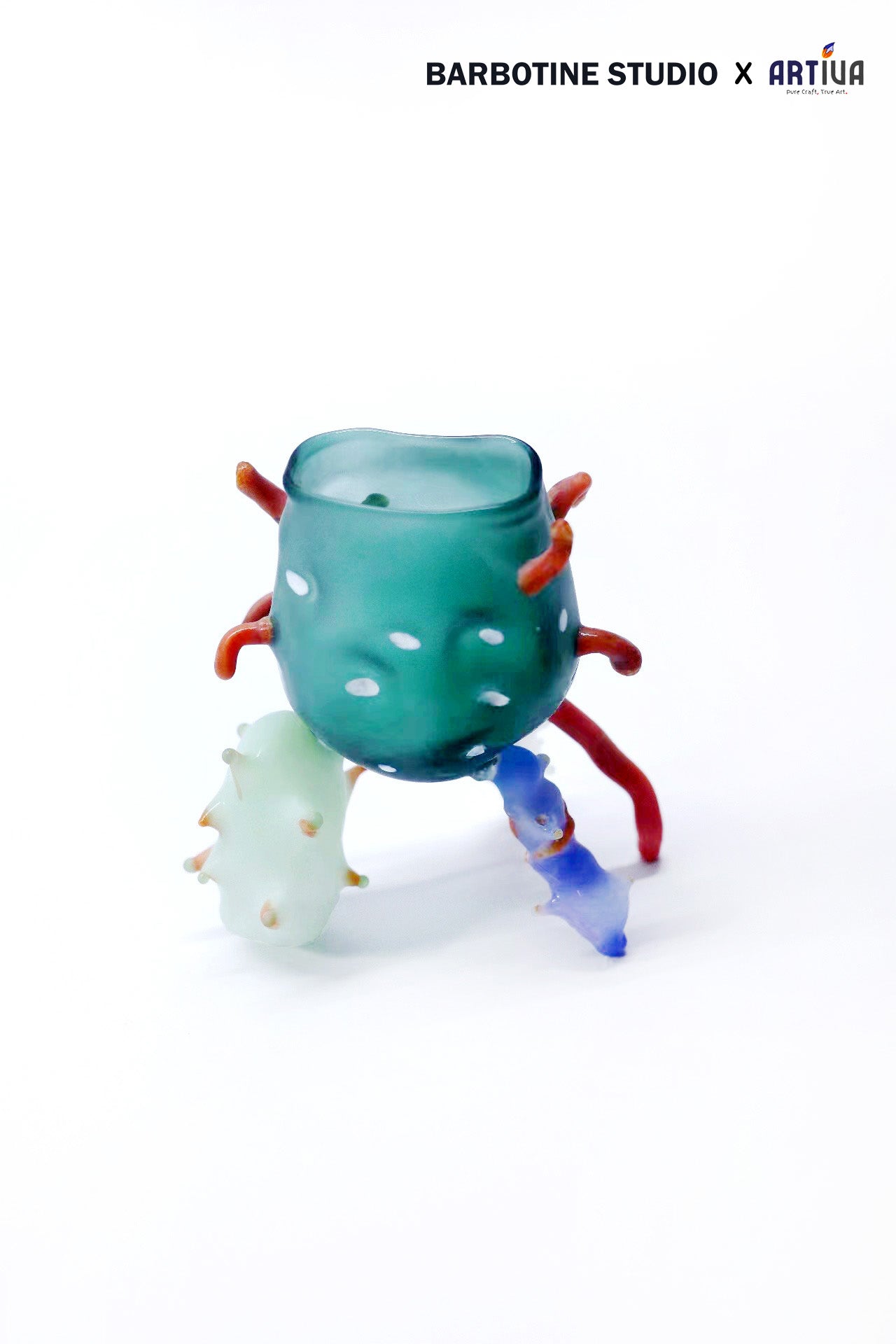 Coupe en verre artisanale - Vert