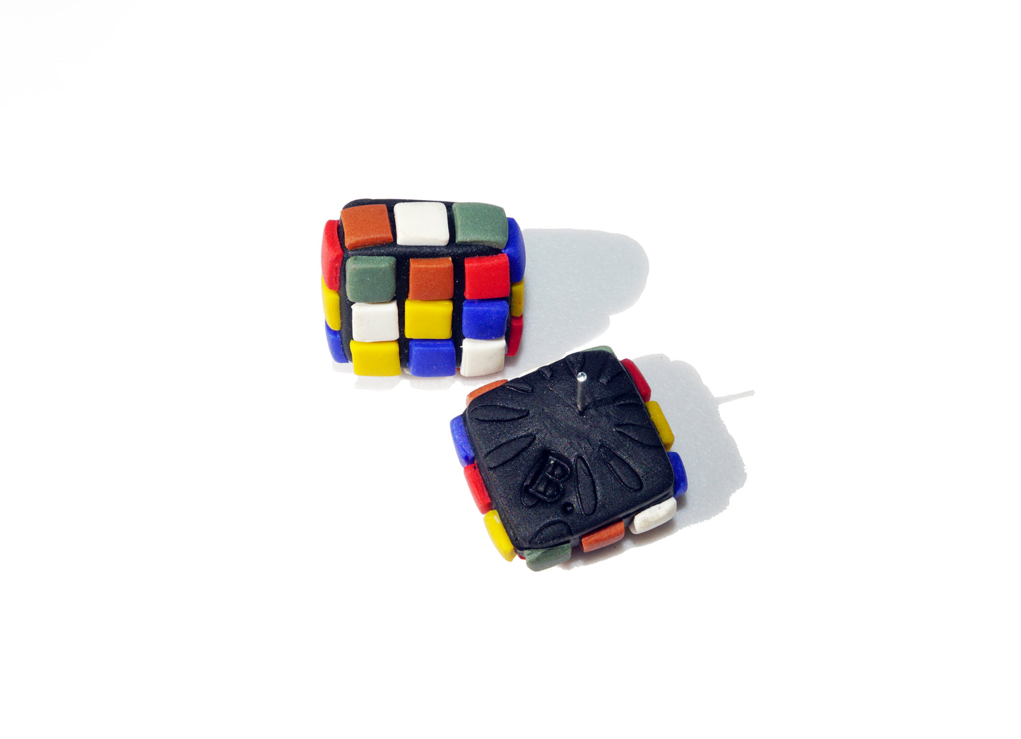 Boucles d'oreilles - Rubik's cube