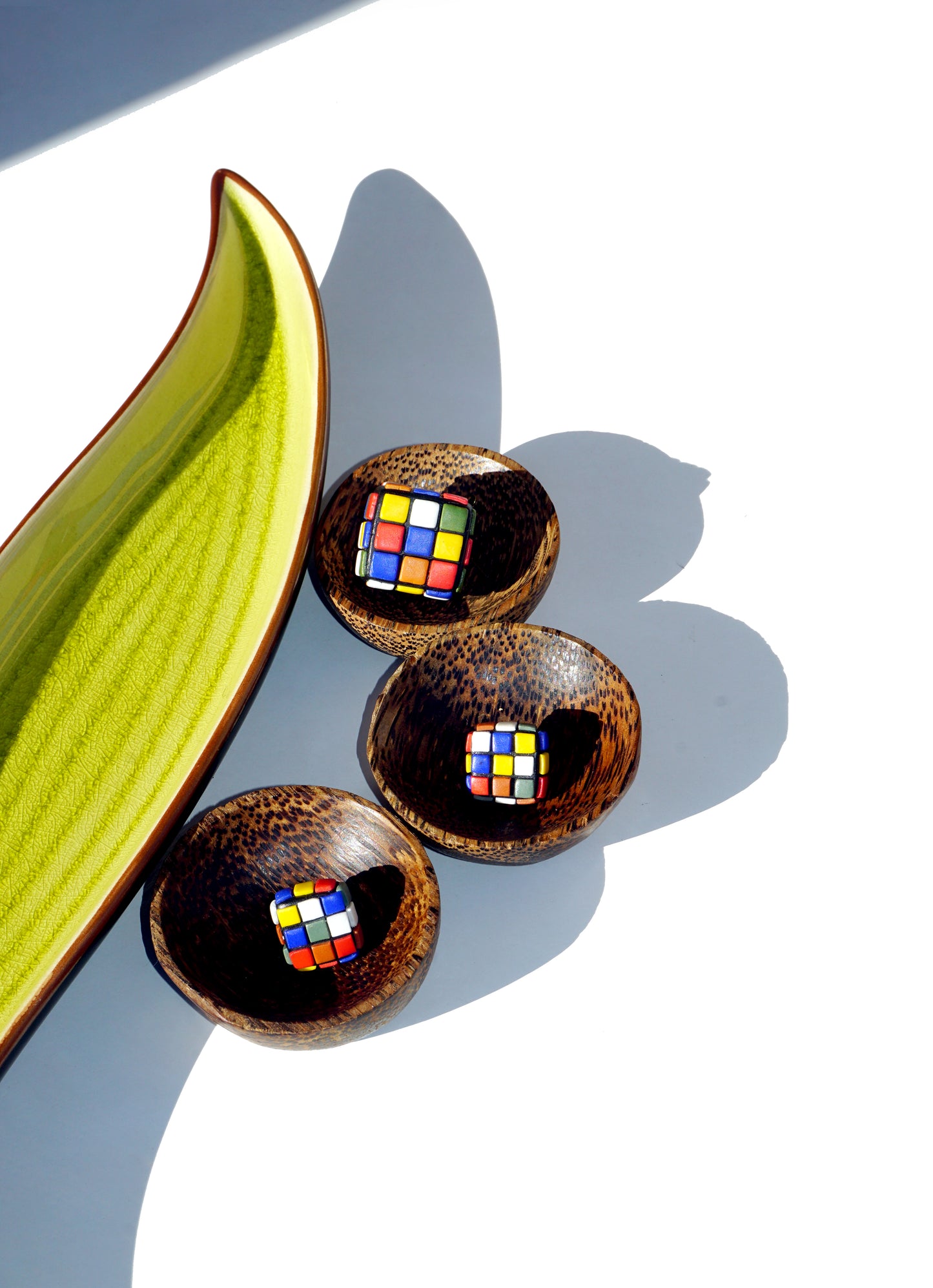 Boucles d'oreilles - Rubik's cube