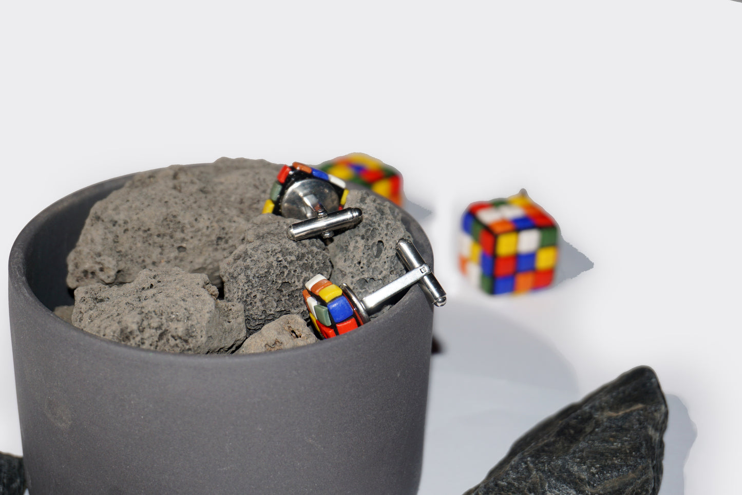 Boucles d'oreilles - Rubik's cube