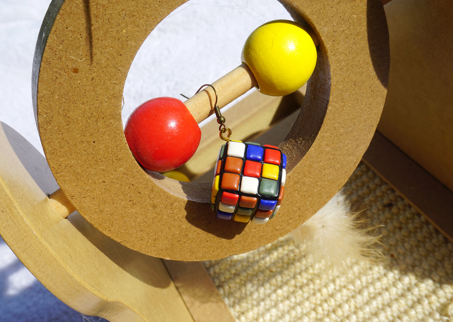 Boucles d'oreilles - Rubik's cube