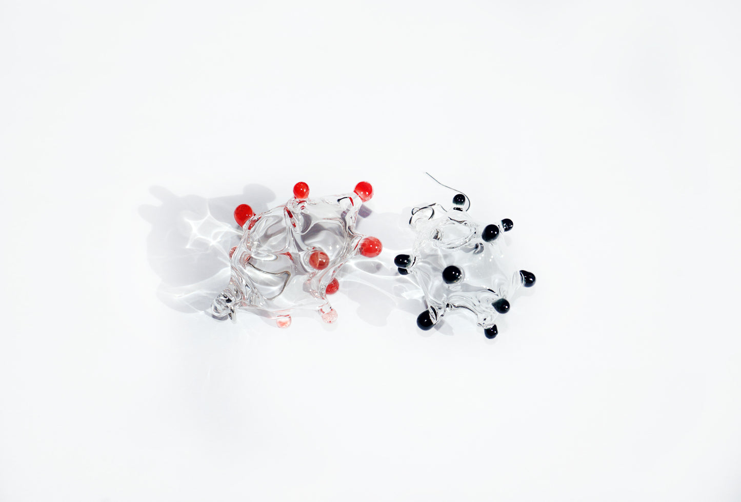 Boucles d'oreilles en verre faites à la main